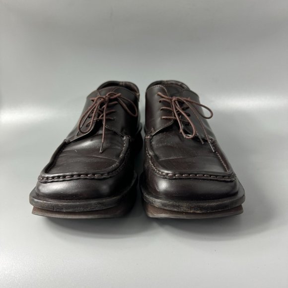 100% Authentic Prada Squared-toe Brown Leather Oxford Shoes, 10 main image 13